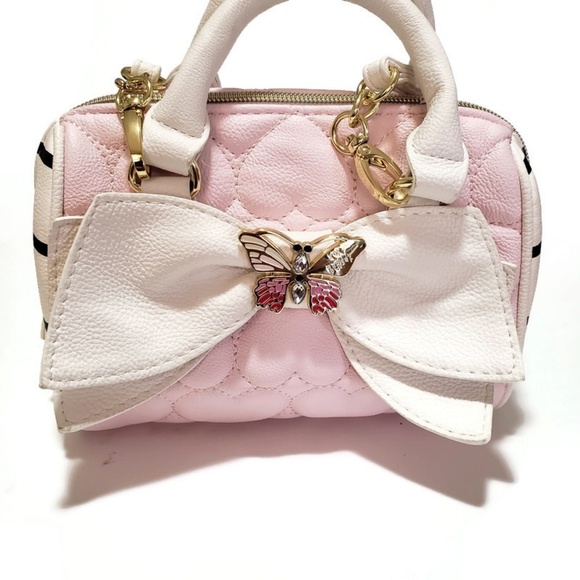 Betsey Johnson Handbags - Betsey Johnson Butterfly Bow Quilted Mini Satchel